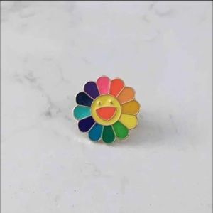 Flower enamel pin